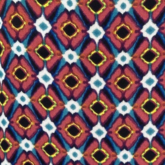 Three Eighty Two NEW Multicolor Geometric Romper Shorts Tank Sheer Lined Lrg - Picture 3 of 11